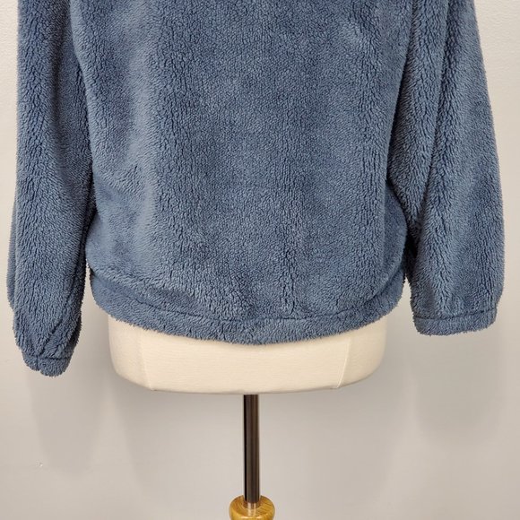 Culture Code Fiona Slate Blue Hoodie Hooded Sherpa Bomber Jacket NWT Size M - Picture 8 of 14